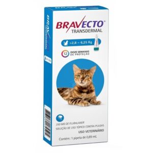 BRAVECTO ANTIPULGAS Y GARRAPATAS PARA GATOS DE 2,8 A 6,25 KG, 3 MESES DE DURACION