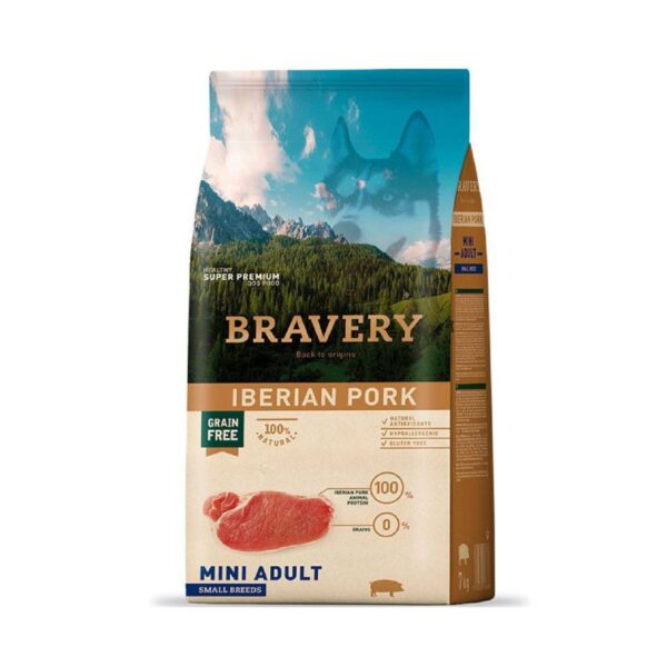 BRAVERY  IBERIAN PORK, 2KG, ALIMENTO PARA  PERROS