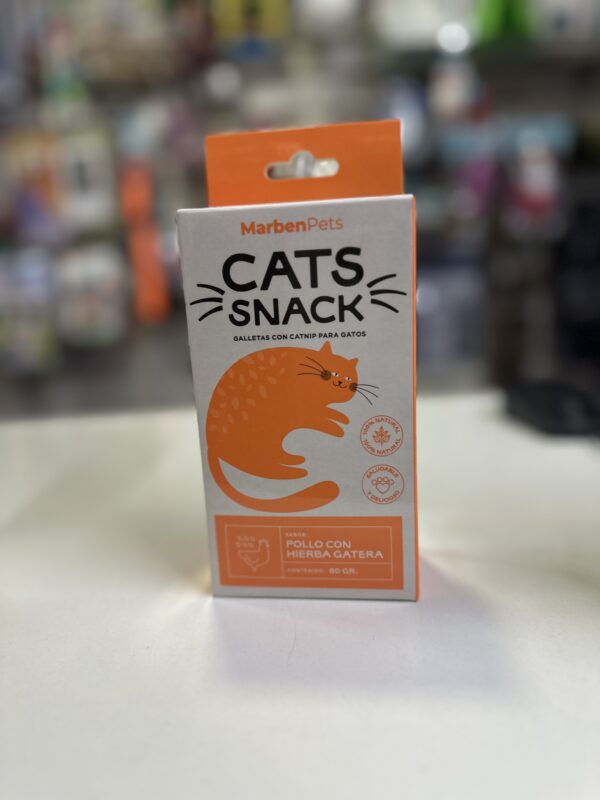 CATS SNACK, SABOR POLLO CON HIERBA GATERA 80 GRMS